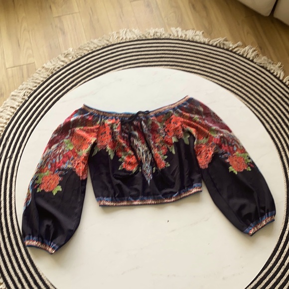 Flying Tomato M Off Shoulder Boho Tassels Crop Top, - Picture 1 of 4